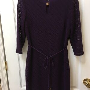 Studio One Deep Purple Long Sleeve Dress